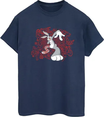 Imagen del producto de Camiseta "Looney Tunes" - "ACME" para mujer, modelo BI33712 (talla 3XL), color azul marino