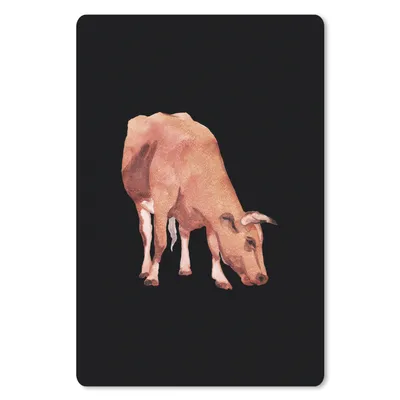 Produktbild von MuchoWow® Mauspad Mousepad Kuh - Braun - Schwarz 18x27 cm - Mousepads - Maus Mat - Pad - Mausunterlage