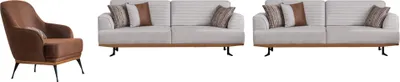 Obrázek produktu pro Luxus 3tlg Polstergarnitur Dreisitzer-Sofas & Sessel für Wohnzimmer