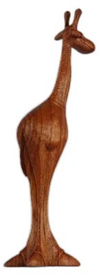 Produktbild von Holz Giraffe Holzschnitzerei Holzfigur Natur Miniatur H:30cm