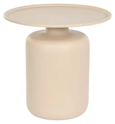 Beistelltisch rund, Metall beige, 54x54x51,5 cm