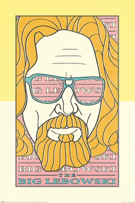 Immagine prodotto di Il grande Lebowski - Poster - Giallo + 1 Ü-Poster 61x91,5cm