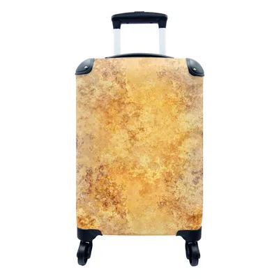 Produktbild von MuchoWow® Koffer Handgepäck Trolley Rollkoffer Kleine Reisekoffer mit 4 Rollen - Muster - Abstrakt - Farbe - Gold - Cabin Size < 55x40x23 cm & 55x40x20 cm - Fotokoffer - Kabinenkoffer - Boardgepäck - Reise-Box - Reisekoffer - Reisegepäck - Koffer mit Bild - Trolley für Kinder