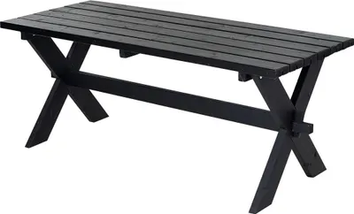 Produktbild von Plus Tisch Nostalgie 177x75x72cm schwarz rechteckig