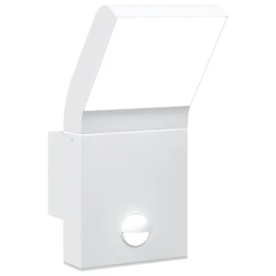 Produktbild von vidaXL LED-Außenwandleuchte mit Sensor Weiß Aludruckguss