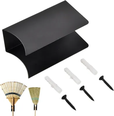 Produktbild von Wandhalterung für Besen und Mopp, vielseitiges Regal für Garage und Haus