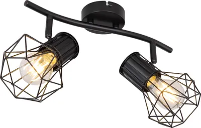 Produktbild von Globo Lighting Strahler Metall schwarz, 2x E27
