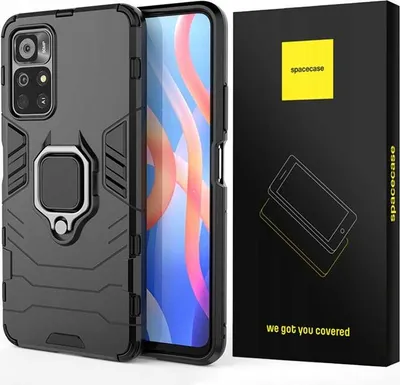 Zdjęcie produktu dla Etui ochronne SPACECASE X-ring do Poco M4 Pro 5G Czarny
