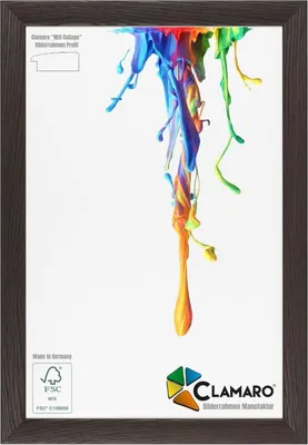 Produktbild von Bilderrahmen Wenge Dunkelbraun 53G Neo Collage CLAMARO nach Maß modern Holz, Größe:35x20