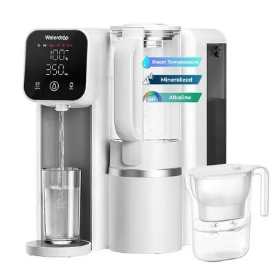 Produktbild von Waterdrop M6SL Mineralisierte Auftisch-Umkehrosmoseanlage mit einer zusätzlichen WD-PT-05W-L Wasserfilterkanne