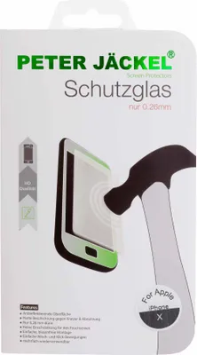Produktbild von Peter Jäckel 16405, Apple, iPhone X, Kratzresistent, Transparent, 1 Stück(e)