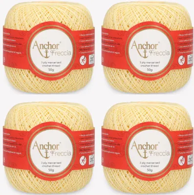Immagine prodotto di 4x Anchor Freccia 12 – filato di cotone per uncinetto e merletti (Colore 00300)