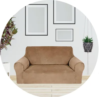 Produktbild von Hilvard-Sofabezug 2-Sitzer-145-175 cm-Sofahusse-Sofaüberwurf Beige Sand