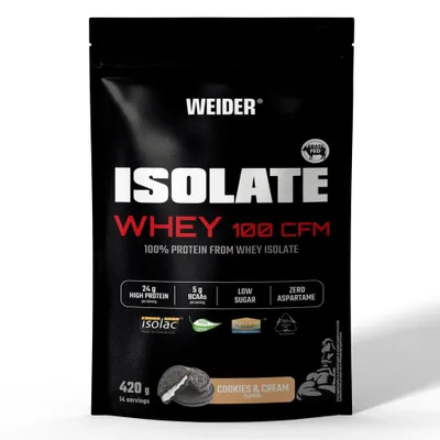 Image de Whey Isolate - Weider - Isolate Whey 100 CFM (420g) - Saveur Cookies et Cream
