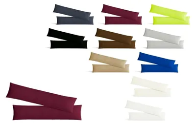 Produktbild von Kissenhülle Kissenbezug Doppelpack mit Reißverschluss hochwertige Jersey Qualität Bordeaux 40 x 145 cm