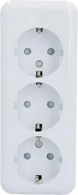 Produktbild von Unitec Steckdose 3-fach, Aufputz weiß, Serie Standard