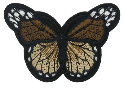 Produktbild von 1 Schmetterling Aufbügler, Applikation, 48x70mm, freie Farbwahl, Farbe:hellbraun