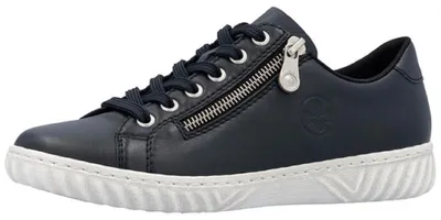 Zdjęcie produktu dla Rieker sneaker damski skórzany zamek błyskawiczny wygodny antypoślizgowy miękki N0900, rozmiar:37 EU, kolor:Niebieski
