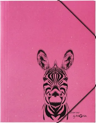 Image de PAGNA 21658-34 PAGNA Eckspannermappe "Zebra", DIN A4, Karton, fuchsia
