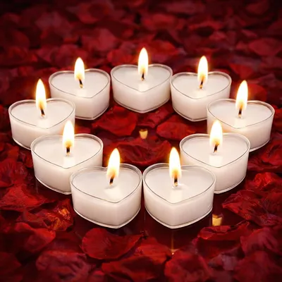Immagine prodotto di 9 candele a forma di cuore
