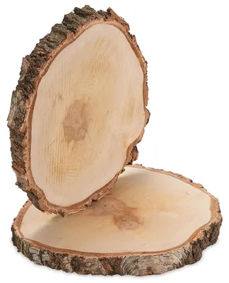 Produktbild von Grosse Baumscheiben 2 Stk. Dekoholz Holzscheiben Holzplatten 40 cm