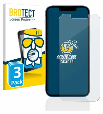 Produktbild von 3x BROTECT Entspiegelungs Schutzglas für Apple iPhone 13 mini Schutzfolie Panzer Folie Glas Display Schutz matt