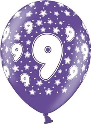 Immagine prodotto di Palloncini con stampa del 9° compleanno, 1 pz.
