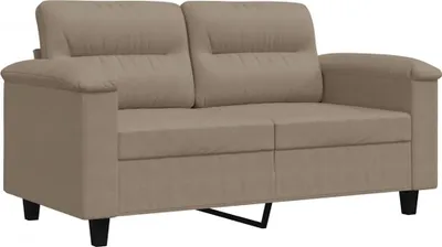 Produktbild von vidaXL 2-Sitzer-Sofa Taupe 120 cm Mikrofasergewebe