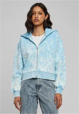 Obrázek produktu pro Dámská mikina na zip Urban Classics Ladies Short Oversized Towel Washed Zip Hoody balticblue - XXL