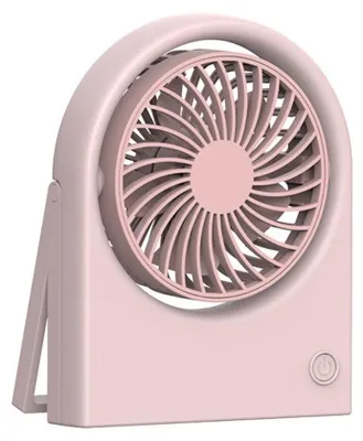 Immagine prodotto di INF Ventilatore da tavolo pieghevole (motore brushless) — Batteria ricaricabile da 1200 mAh, tre velocità, montabile a parete, angolo regolabile Rosa