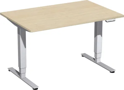 Produktbild von Gera Elektro Pro + Elektro-Hubtisch höhenverstellbar, 1200x800x625-1285, Ahorn/Silber