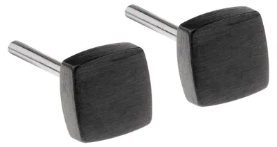 Produktbild von Ernstes Design Ohrstecker E447 Quadrat Edelstahl schwarz