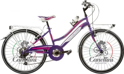 Zdjęcie produktu dla Dziecięcy rower MTB Canellini LINCY 24" - fioletowy/fuksja