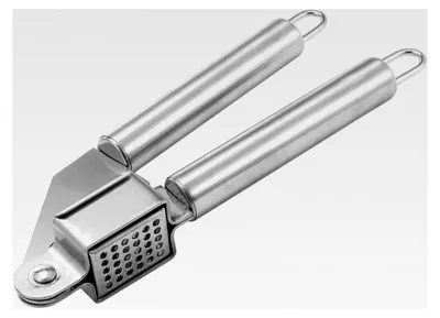 Produktbild von Edelstahl Knoblauchpresse für die Küche, leicht zu reinigen und bequem in der Handhabung, für Knoblauch und Ingwer, spülmaschinenfest