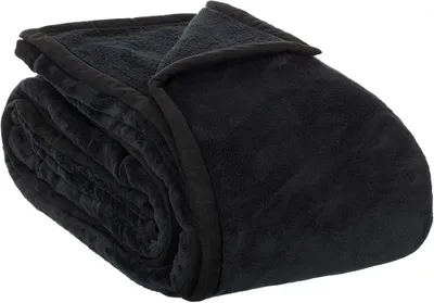 Produktbild von XL- und XXL-Mikrofaser-Tagesdecke, kuschelig, schwarz, 200 x 230 cm