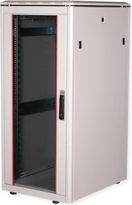 Produktbild von ROLINE Netzwerkschrank Pro 48,26cm 19Zoll 26 HE 600x800 BxT Glastür grau
