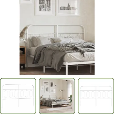 Obrázek produktu pro The Living Store Čelo postele kovové bílé 140 cm