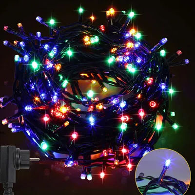 Zdjęcie produktu dla Jopassy 30M LED Fairy Lights Oświetlenie 8 trybów światła Wodoodporna dekoracja ogrodu 300LEDs Kolorowa dekoracja świąteczna na zewnątrz i wewnątrz