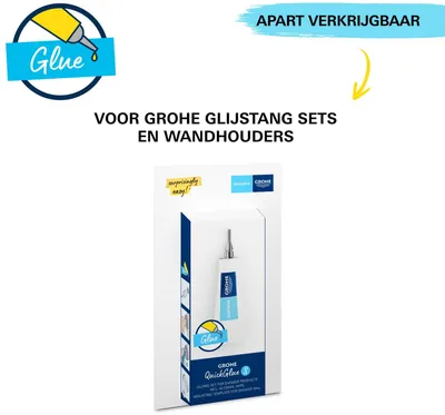 Immagine prodotto di Set doccia senza miscelatore Grohe Quickfix Vitalio Comfort 110 x 110 mm cromo 26176001