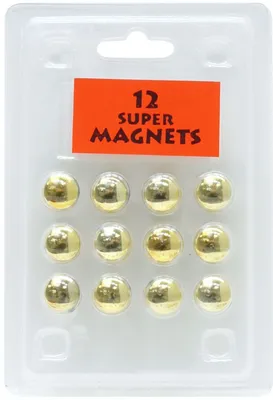 Produktbild von Deknudt Magnet-Set, 12 Stück, goldfarben