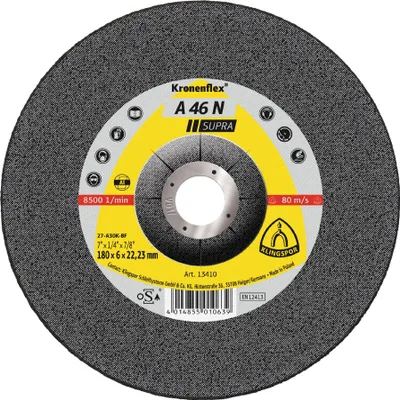 Produktbild von Klingspor A 46 N Schruppscheiben, 125 x 6 x 22,23 mm gekröpft 10 Stk