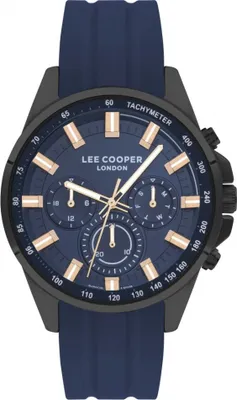 Produktbild von Herrenuhr LEE COOPER LC07635.499 in Marineblau, im modischen Stil, als Geschenk.