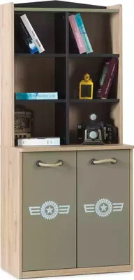Produktbild von Bücherregal Schrank Kinderregal Bücherschrank Kindermöbel Grün Holz