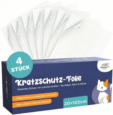Produktbild von HomePetWorld Kratzschutzfolie Katzen 20x100 cm 4 Stück