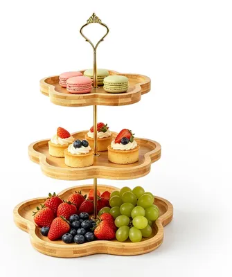 Holz-Etagere 3 Etagen, Cupcake-Ständer, Tortenständer