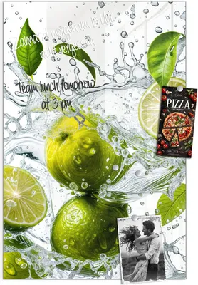 Produktbild von Magnettafel 40x60cm Pinnwand Whiteboard beschreibbar - Zitrusfrucht Spritzer