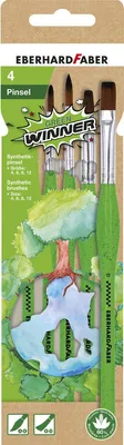 Produktbild von Eberhard Faber ''Synthetikpinsel, Pinselstiel hergestellt aus 60% Maisstärke, BesteSchulqualität, Ergonomische Dreikant-Griffzone, Nah