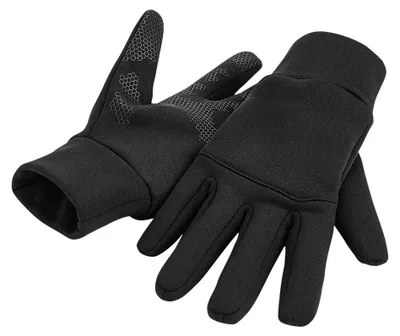 Image de Gants softshell unies Beechfield pour adultes FK1526 (S/M) (noir)