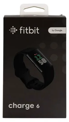 Produktbild von Fitbit Charge 6, Aktivitäts-Trackerarmband, AMOLED, GPS, Nahfeldkommunikation (NFC), Wasserfest, Schwarz