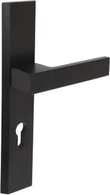 Immagine prodotto di KUCHINOX FLOKO 72WB Maniglia per porta esterna su piastra posteriore lunga, con cilindro, anodizzata, nera